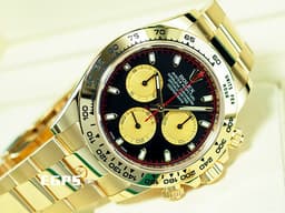 ROLEX 勞力士 Daytona 迪通拿 116508 計時碼表<font color="#FF0000"> 2019年保單 保羅紐曼面盤 </font> 經典黃黑配色面盤 <font color="#FFFF33"> 此錶歡迎各路錶友以RM、 PP、AP、勞力士 來店交換，本店將以最高價評估～</font> 黃K金材質 自動上鍊 40mm