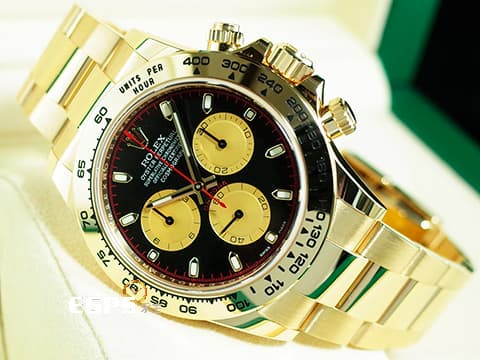 ROLEX 勞力士 Daytona 迪通拿 116508 計時碼表 2019年保單 保羅紐曼面盤  經典黃黑配色面盤  此錶歡迎各路錶友以RM、 PP、AP、勞力士 來店交換，本店將以最高價評估～ 黃K金材質 自動上鍊 40mm