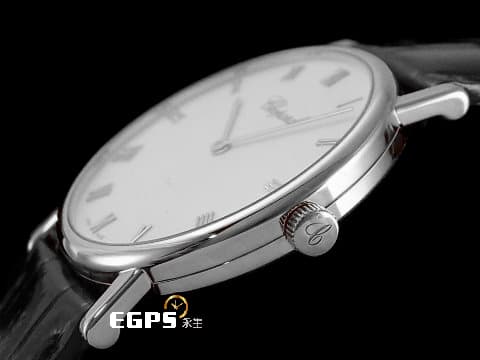 CHOPARD 蕭邦 Classique Homme 163154 18K白金材質 白色面盤 超薄 羅馬數字時標&nbsp;手動上鍊 33mm