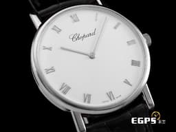 CHOPARD 蕭邦 Classique Homme 163154 <font color="#05f0f0">18K白金材質 白色面盤 超薄 羅馬數字時標</font>&nbsp;手動上鍊 33mm