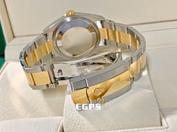 ROLEX 勞力士 Datejust 36 蠔式日誌型 126233 <font color="#6D8E23">原廠VI、IX鑲鑽 橄欖綠色面盤</font> 半金款 18K黃金 DJ36 經典三角坑紋錶圈 <font color="#FF0000">2022年新式保卡 蠔式（Oyster）三節錶帶</font> 自動上鍊 36mm
