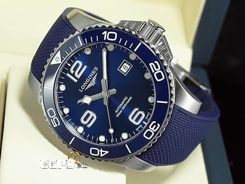 LONGINES 浪琴 Hydro Conquest 康卡斯 深海征服者 L37814969 藍色面盤 藍水鬼 陶瓷錶圈 浪鬼 不鏽鋼&nbsp;2019年保單&nbsp;台灣公司貨 自動腕錶 潛水錶 41mm