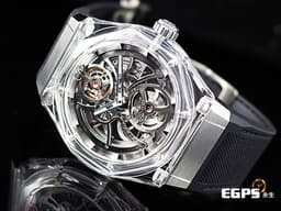 GIRARD PERREGAUX GP 芝柏 LAUREATO 桂冠系列 ABSOLUTE LIGHT 81071-43-231-FB6A <font color="#05f0f0">八角形藍寶石水晶玻璃錶殼 鏤空面盤</font> <font color="#ff0000">2020年保單 全球限量88只 新錶訂價：2,530,000元</font>&nbsp;自動上鏈&nbsp;44mm