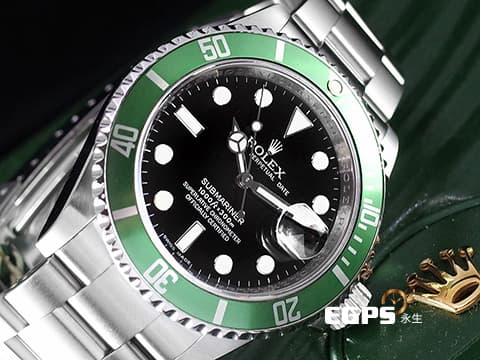 ROLEX 勞力士 Submariner 16610LV 潛航者  初代綠鬼，一代經典 防偽內圈，台灣公司貨  綠水鬼 16610 LV 2024年已送勞力士服務中心保養 延長保固到2026年 附保養保固卡 潛水錶 自動上鍊 40mm