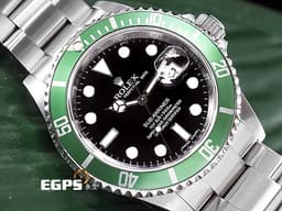 ROLEX 勞力士 Submariner 16610LV 潛航者 <font color=#009100> 初代綠鬼，一代經典 防偽內圈，台灣公司貨 </font> 綠水鬼 16610 LV <font color=#FF0000>2024年已送勞力士服務中心保養 延長保固到2026年 附保養保固卡</font> 潛水錶 自動上鍊 40mm