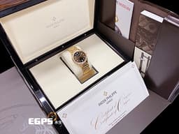 Patek Philippe 百達翡麗 PP錶 Twenty~4系列 7300/1200R-001 <font color="#99520f">原廠鑲嵌160顆頂級天然美鑽外圈 巧克力 棕色日輝紋面盤</font> 玫瑰金材質 大三針<font color="#ffd700">&nbsp;</font><font color="#FF0000">2026年保單&nbsp;</font>自動上鍊 36mm