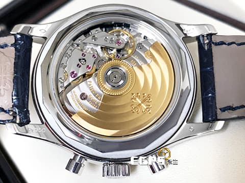 PATEK PHILIPPE 百達翡麗 PP錶 5961P-001  
複雜功能飛返計時年曆錶 PT950鉑金材質 原廠鑲嵌T鑽外框、T鑽摺疊帶扣、T鑽時標&nbsp;藍色面盤 2025年保單&nbsp;自動上鍊 40.5mm