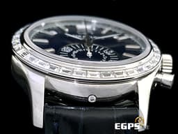 PATEK PHILIPPE 百達翡麗 PP錶 5961P-001  
複雜功能飛返計時年曆錶 <font color="#FF0000">PT950鉑金材質 </font><font color="#05f0f0">原廠鑲嵌T鑽外框、T鑽摺疊帶扣、T鑽時標</font><font color="#FF0000">&nbsp;<font color="#0000E3">藍色面盤</font> 2025年保單</font>&nbsp;自動上鍊 40.5mm
