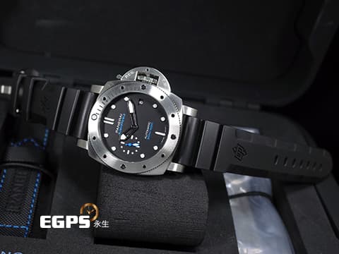 PANERAI 沛納海 Luminor Submersible PAM973 三日鍊 藍色小秒針 PAM00973  2020年保卡 台灣公司貨&nbsp;不鏽鋼材質 潛水錶 自動上鍊 42mm