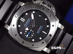 PANERAI 沛納海 Luminor Submersible PAM973 三日鍊 <font color="#4169e1">藍色小秒針</font> PAM00973 <font color="#FF0000"> 2020年保卡 台灣公司貨</font>&nbsp;不鏽鋼材質 潛水錶 自動上鍊 42mm