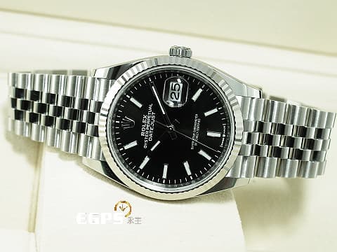 ROLEX 勞力士 Datejust 36 蠔式日誌型 126234 經典 DJ36 經典三角坑紋外圈&nbsp;2024年保卡 紀念型（Jubilee）五銖錶帶 自動上鍊 36mm
