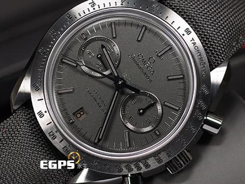 OMEGA 歐米茄 Speedmaster 超霸 31192445101005 計時碼表 黑色陶瓷材質&nbsp;月之暗面「黑黑腕錶」2021年台灣公司貨 同軸擒縱 自動上鏈 44.25mm