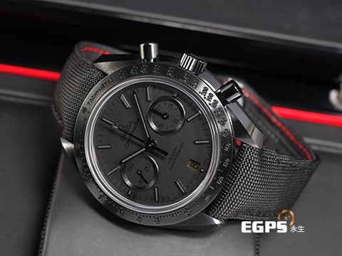 OMEGA 歐米茄 Speedmaster 超霸 31192445101005 計時碼表 黑色陶瓷材質&nbsp;月之暗面「黑黑腕錶」2021年台灣公司貨 同軸擒縱 自動上鏈 44.25mm