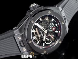 HUBLOT 宇舶 Big Bang 大爆炸 MECA-10 Black Magic 45 <font color="#5c5c5c">黑色魔力&nbsp;黑陶瓷</font>&nbsp;414.CI.1123.RX <font color="#fa00fa">十日鍊&nbsp;特殊三方動能顯示</font> 鏤空面盤 <font color="#FF0000">2023年電子保單</font>&nbsp;手上鍊 45mm