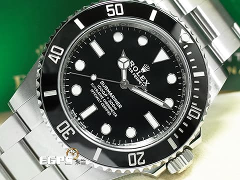 ROLEX 勞力士 Submariner 潛航者 124060 陶瓷框 黑水鬼 經典無日曆黑水鬼 2024年新式保卡  潛水錶 自動上鍊 41mm