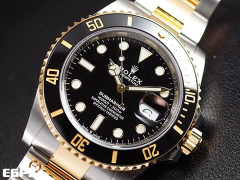 ROLEX 勞力士 Submariner 潛航者 126613LN 陶瓷框 18K黃金 半金款 黑水鬼 126613 LN 新款3235機芯 2024年保單 潛水錶 自動上鍊 41mm