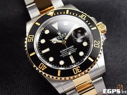 ROLEX 勞力士 Submariner Date 蠔式 潛航者 126613LN 陶瓷框 <font color=#f5dea8>18K黃金 半金款 黑水鬼</font> 126613 LN <font color=#FF0000>新款3235機芯 2024年保卡</font> 潛水錶 自動上鍊 41mm