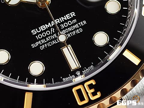 ROLEX 勞力士 Submariner Date 蠔式 潛航者 126613LN 陶瓷框 18K黃金 半金款 黑水鬼 126613 LN 新款3235機芯 2024年保卡 潛水錶 自動上鍊 41mm