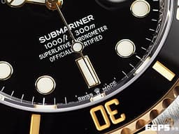 ROLEX 勞力士 Submariner Date 蠔式 潛航者 126613LN 陶瓷框 <font color=#f5dea8>18K黃金 半金款 黑水鬼</font> 126613 LN <font color=#FF0000>新款3235機芯 2024年保卡</font> 潛水錶 自動上鍊 41mm