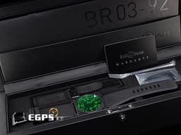 Bell &amp; Ross 柏萊士 Instruments系列 BR03-92-CBL 黑陶瓷 <font color="#00ff00">綠色藍寶石水晶玻璃</font> HUD抬頭顯示器概念 <font color="#FF0000">全球限量999只 2020年保卡 台灣公司貨</font>&nbsp;飛行錶 自動上鍊 42mm