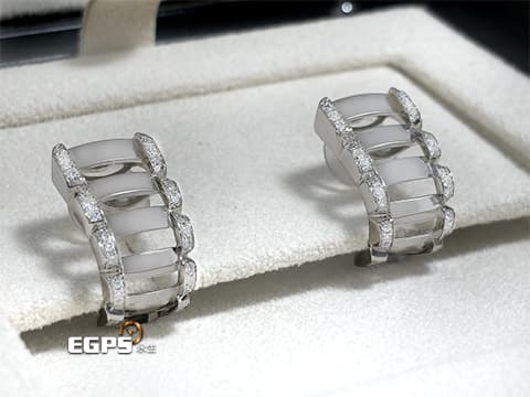 Patek Philippe百達翡麗 鑽石耳環 白K金 Twenty~4 Earrings 287.9748/1.GR 官網定價:NT$436,000元 真鑽64顆 共重約0.46CT 鑽飾