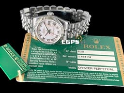 ROLEX 勞力士 Datejust 179174 DJ26 不鏽鋼材質&nbsp;<font color="#05f0f0">珍珠貝母面盤 紀念型錶帶</font>&nbsp;<font color="#ff0000">台灣公司貨</font> 自動上鍊 26mm