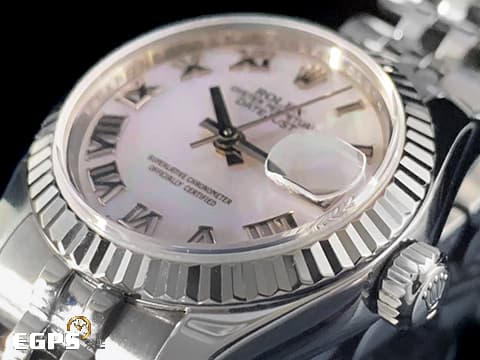 ROLEX 勞力士 Datejust 179174 DJ26 不鏽鋼材質&nbsp;珍珠貝母面盤 紀念型錶帶&nbsp;台灣公司貨 自動上鍊 26mm