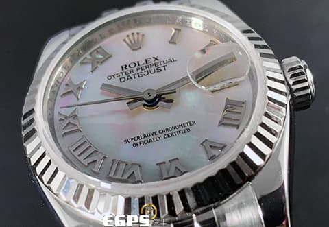 ROLEX 勞力士 Datejust 179174 DJ26 不鏽鋼材質&nbsp;珍珠貝母面盤 紀念型錶帶&nbsp;台灣公司貨 自動上鍊 26mm