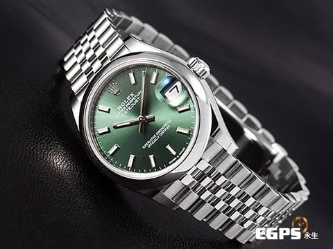ROLEX 勞力士 Datejust 31 經典 蠔式日誌型 278240 薄荷綠色面盤 DJ31 不鏽鋼 2026年保卡 紀念型（Jubilee）五銖錶帶 自動上鍊 31mm