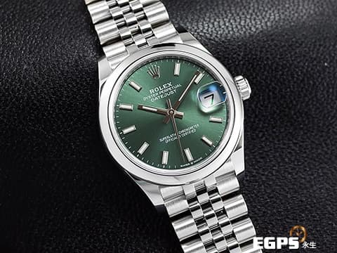 ROLEX 勞力士 Datejust 31 經典 蠔式日誌型 278240 薄荷綠色面盤 DJ31 不鏽鋼 2026年保卡 紀念型（Jubilee）五銖錶帶 自動上鍊 31mm