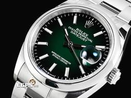 ROLEX 勞力士 Datejust 36 蠔式日誌型 DJ36 126200 不鏽鋼材質 <font color="#058703">Green Ombre&nbsp;漸層綠色</font> <font color="#ff0000">2026年保卡</font>&nbsp;自動上鍊 36mm