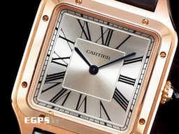 CARTIER 卡地亞 SANTOS DE CARITER  山度士 WGSA0021 18K玫瑰金材質&nbsp;&nbsp;<font color="#05f0f0">鍍銀磨砂陽光射線紋飾錶盤</font><font color="#FF0000">&nbsp;2025年保卡</font>&nbsp;石英機芯 32mm
