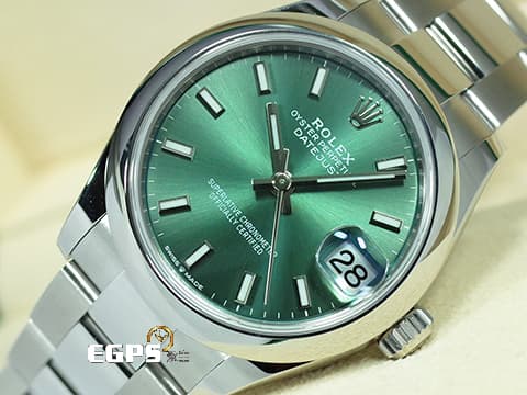 ROLEX 勞力士 Datejust 31 蠔式日誌型 278240 DJ31 不鏽鋼材質 薄荷綠色面盤 2023年新式保卡 自動上鍊 31mm