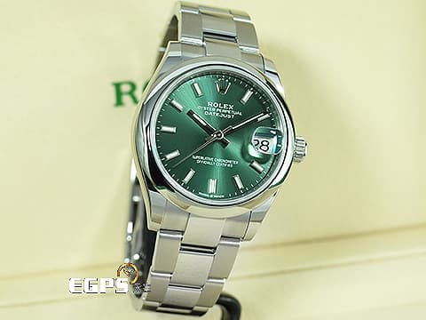 ROLEX 勞力士 Datejust 31 蠔式日誌型 278240 薄荷綠色面盤 經典 DJ31 不鏽鋼 2024年新式保卡 自動上鍊 31mm