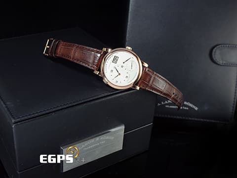 A.LANGE &amp; SOHNE 朗格 Lange 1 101.032 18K玫瑰金材質&nbsp;大日期窗 實心銀白色面盤 玫瑰金羅馬數字時標指針   2022年保單 台灣公司貨&nbsp; 手上鍊 38.5mm