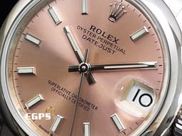 ROLEX 勞力士 Datejust 31 蠔式日誌型 278240 <font color=#FFB7DD>粉紅色錶面盤</font> 經典 DJ31 不鏽鋼 <font color=#FF0000>2024年保單 紀念型（Jubilee）五銖錶帶</font> 自動上鍊 31mm