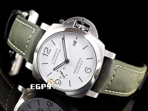 PANERAI 沛納海 Luminor Marina PAM01314 不鏽鋼材質 PAM1314 白色經典三明治面盤、銀雪灰夜光指針、時標  送你1314，愛你一生一世，男生女生皆合適  2024年單新式保卡  自動上鍊 44mm