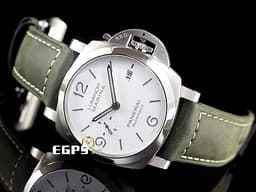 PANERAI 沛納海 Luminor Marina PAM01314 不鏽鋼材質 PAM1314 <font color=#FFFFFF>白色經典三明治面盤、銀雪灰夜光指針、時標</font> <font color=#f8a3c0> 送你1314，愛你一生一世，男生女生皆合適</font> <font color=#ff0000> 2024年單新式保卡 </font> 自動上鍊 44mm