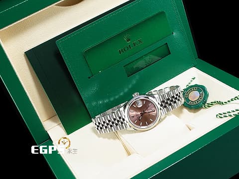 ROLEX 勞力士 Datejust 31 蠔式日誌型 278240 粉紅色錶面盤 經典 DJ31 不鏽鋼 2024年保單 紀念型（Jubilee）五銖錶帶 自動上鍊 31mm