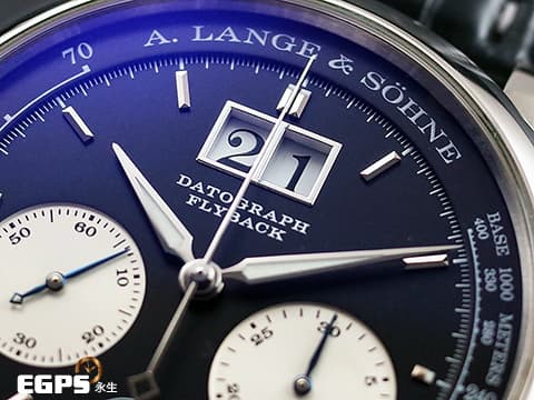 A.LANGE &amp; SOHNE 朗格 SAXONIA系列 DOUBLE SPLIT DATOGRAPH 405.035 PT950鉑金材質 飛返計時 大日期窗 動能顯示 2023年保單 手上鍊&nbsp;41mm