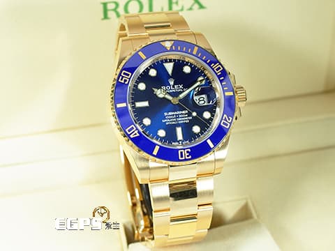 ROLEX 勞力士 Submariner 潛航者 126618LB 藍色面盤  藍水鬼 陶瓷框 18K黃金 2024年保單 126618 LB 歡迎各路錶友以 RM、PP、AP、勞力士 來店交換，本店將以最高價評估～ 潛水錶 自動上鍊 41mm