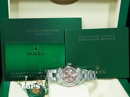 ROLEX 勞力士 Lady-Datejust 28 蠔式日誌型 279160 <font color=#FFC0CB>粉紅色面盤 羅馬數字時標</font> 經典 DJ28 不鏽鋼 <font color=#FF0000>2024年保卡 蠔式（Oyster）三節板帶</font> 自動上鍊 28mm