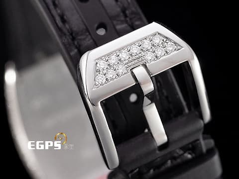 Franck Muller 法蘭穆勒 FM Vanguard Lady V32 黑色 精鑲鑽石，滿天星鑽石面盤 不鏽鋼材質 石英腕錶 32x42.3mm