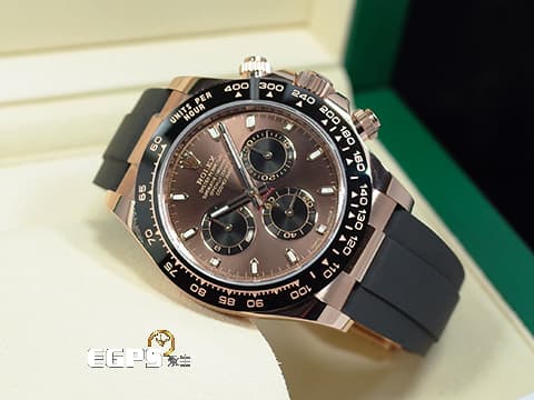 ROLEX 勞力士 Daytona 迪通拿 116515LN 陶瓷框 18K永恆玫瑰金材質&nbsp;巧克力色 熊貓面盤 2019年保卡&nbsp;自動上鍊 40mm