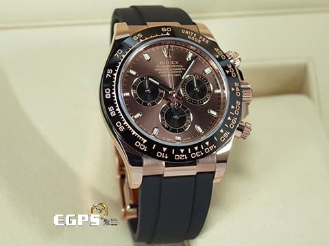 ROLEX 勞力士 Daytona 迪通拿 116515LN 陶瓷框 18K永恆玫瑰金材質&nbsp;巧克力色 熊貓面盤 2019年保卡&nbsp;自動上鍊 40mm