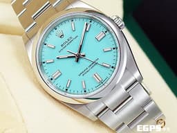 ROLEX 勞力士 Oyster Perpetual 36 經典 蠔式恆動型 126000 <font color=#40e0d0>超夯、超熱門、超搶手的綠松石藍色 Tiffany面盤</font> OP36 不鏽鋼 <font color=#FF0000>2024年新式綠卡</font> 自動上鍊 36mm