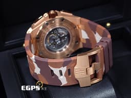 Audemars Piguet 愛彼 AP錶 Royal Oak Offshore 皇家橡樹 離岸型 計時碼表 26401RO.OO.A087CA.01 18K玫瑰金材質 <font color="#d97517">棕色陶瓷框 迷彩大金貓</font>&nbsp;<font color="#FF0000">全球專賣店限量500只 2019年新式保卡</font>&nbsp;自動上鏈 44mm