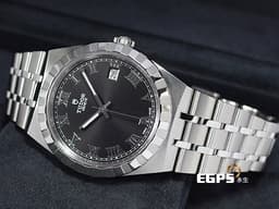TUDOR 帝舵 ROYAL 皇家系列 28500-0003 <font color="#05f0f0">黑色面盤 立體羅馬數字時標 割坑紋與磨光飾面間隔錶圈</font> 不鏽鋼 <font color="#FF0000">2025年保單</font> 自動上鍊 38mm