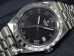 TUDOR 帝舵 ROYAL 皇家系列 28500-0003 <font color="#05f0f0">黑色面盤 立體羅馬數字時標 割坑紋與磨光飾面間隔錶圈</font> 不鏽鋼 <font color="#FF0000">2025年保單</font> 自動上鍊 38mm
