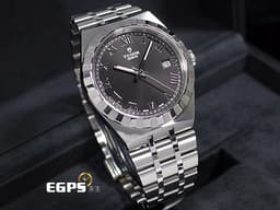 TUDOR 帝舵 ROYAL 皇家系列 28500-0003 <font color="#05f0f0">黑色面盤 立體羅馬數字時標 割坑紋與磨光飾面間隔錶圈</font> 不鏽鋼 <font color="#FF0000">2025年保單</font> 自動上鍊 38mm